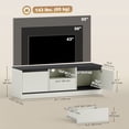 thumbnail image 3 of HOMCOM Modern TV Stand for 43-55 Inch TV, TV Console with Storage, White, 3 of 10