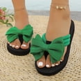 thumbnail image 6 of CHENge Women’s Bow Knot Platform Flip Flops, Cute Decorative Wedge Thong Sandals, Non-Slip Summer Beach Slippers for Casual & Vacation Use, 6 of 8