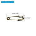 thumbnail image 2 of Uxcell Safety Pins 1.06 Inch Large Metal Sewing Pins Bronze Tone 50Pcs, 2 of 5