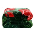 thumbnail image 3 of Virtu 12 Lbs Plush Fleece Blanket, 2 Ply Thick Heavy Reversible Raschel Korean Style Warm Bed Blanket, King, Green Rose, 3 of 5
