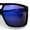 Black Blue - Blue Mirror, variant on Mens Color Mirror Mobster Racer Flat Top Plastic Rectangle Sunglasses All Black