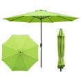 thumbnail image 3 of Abble 11FT Outdoor Patio Umbrella with Crank Handle, Market Umbrella with 8 Sturdy Umbrella Ribs, Waterproof for Garden Deck Backyard Pool, Lime Green, 3 of 7