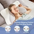 thumbnail image 4 of YEXJ Cervical Pillow for Neck Support, Contour Memory Foampillow Shoulder Support Pain Relief for Side Back Stomach Sleepers with Pillowcase, 4 of 8