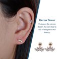 thumbnail image 4 of 5 piezas de aretes de circón para niñas hermosas, accesorio de moda, aretes pequeños, regalo de festival, vestido femenino, adorno blanco S Ropa, zapatos y accesorios Miscelánea Oro rosa XS, 4 of 6