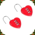 thumbnail image 3 of Shisuyan Resettable Combination Padlock Red 2Pack 2.3x1.6in, 3 of 8