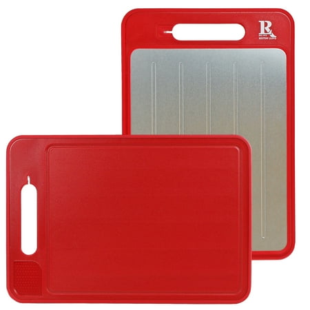 

Reston Lloyd Cutting Board with Defrosting Tray Zester & Knife Sharpner Red