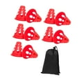thumbnail image 4 of 10 piezas marcador de patinador conos de entrenamiento accesorios equipos con juegos de bolsas de almacenamiento para patinador de rolleros de club en Rosa rojo, 4 of 8