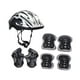 thumbnail image 2 of Casco de bicicleta para niños con muñequeras, casco de patinaje portátil con coderas para Plata Negro, 2 of 8