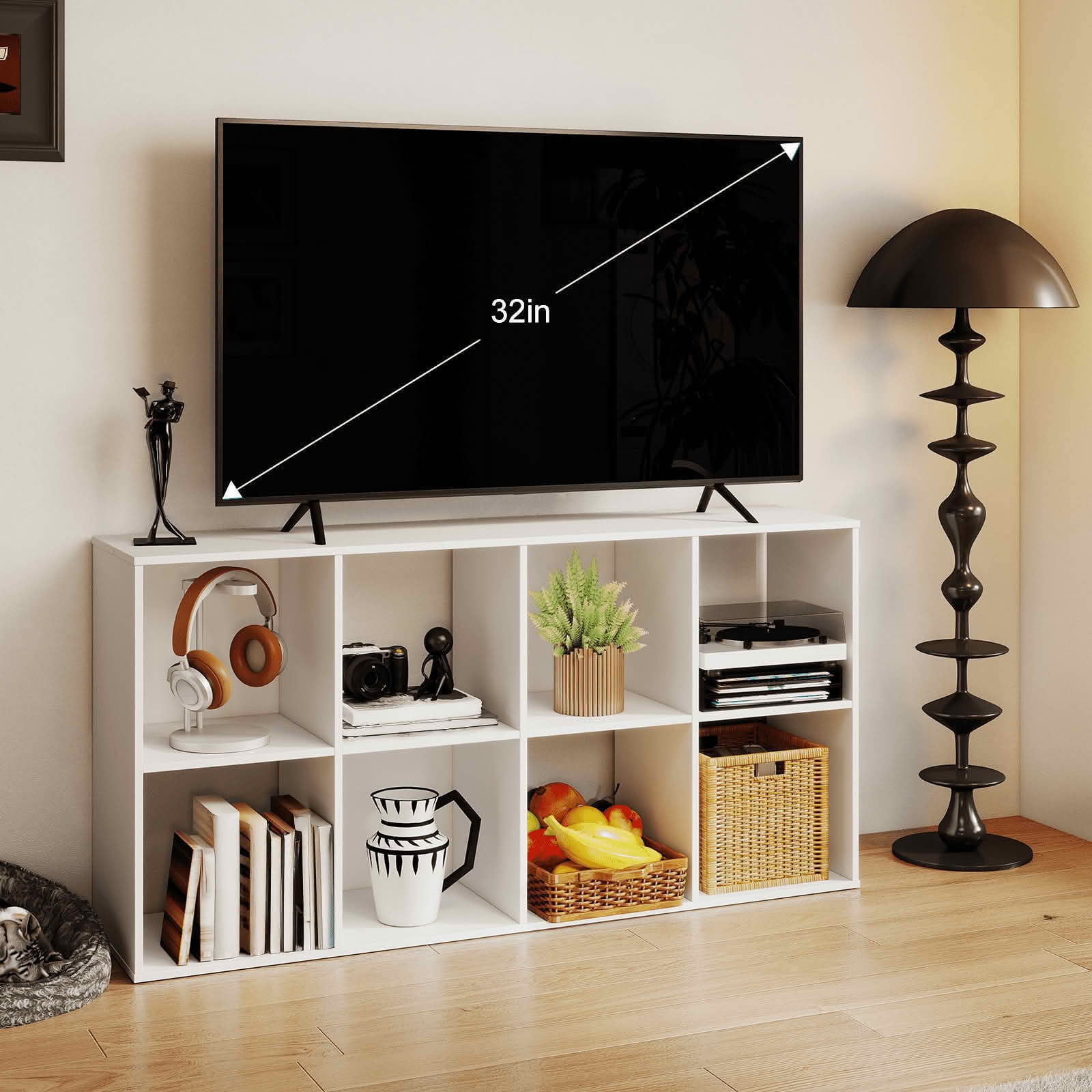 MAYEERTY Cube Storage Organizer Open Bookshelf Removable Back Panels