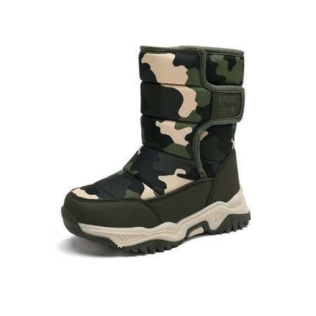 

Difumos Girls Boys Snow Boots Kids Winter Outdoor Waterproof Slip Resistant Cold Weather Shoes