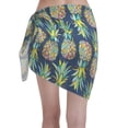thumbnail image 2 of Disketp Colorful Pineapples Women Swimsuit Cover Up Short Chiffon Summer Beach Sarong Bikini Wrap Skirt Bathing Suit, 2 of 7