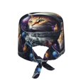 thumbnail image 2 of Xecao Astronaut Cat Print Men Women Adjustable Working Cap with Button Unisex Hats Sweatband, 2 of 7