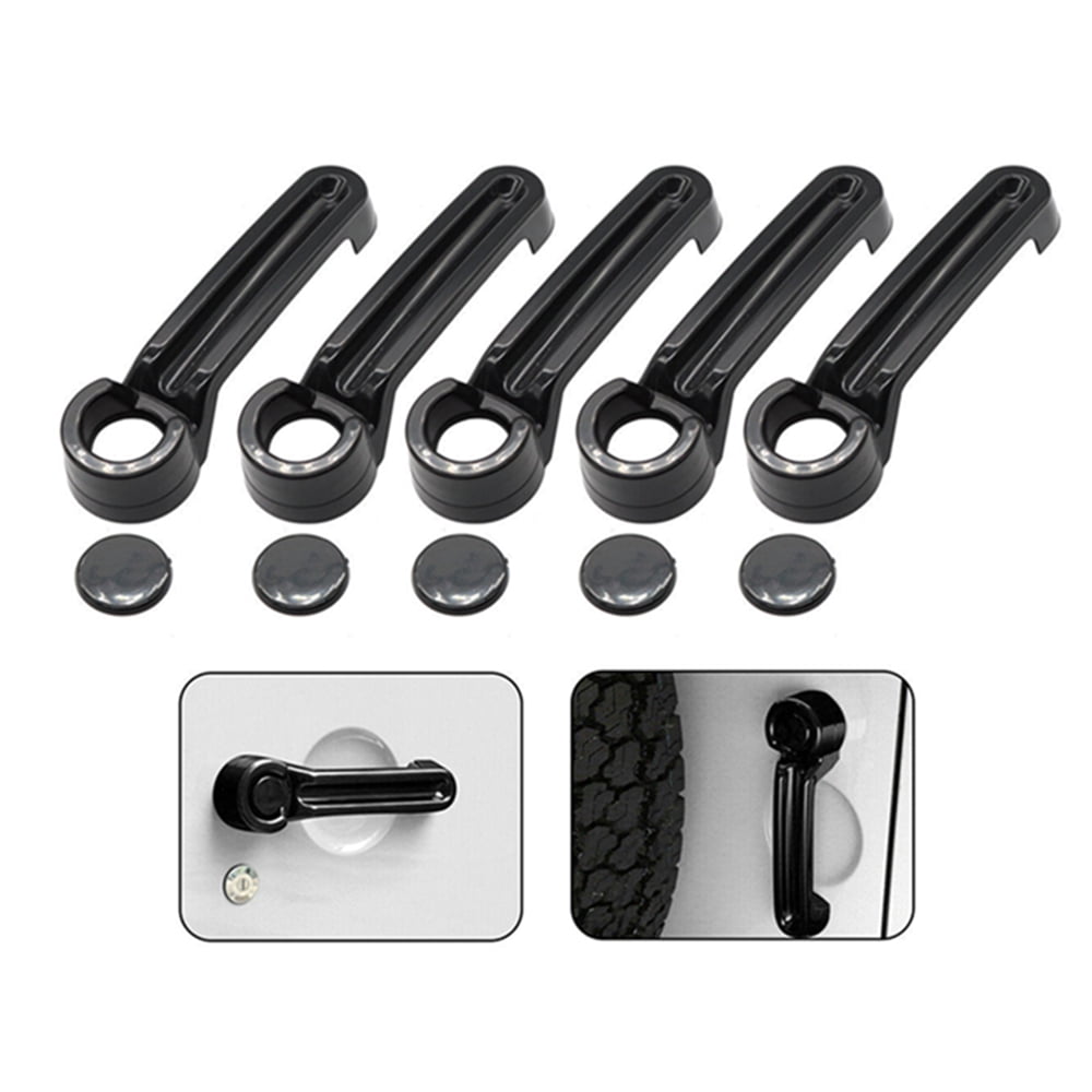 5x Car Door Handle Cover Molding Trim Accessories For Jeep Wrangler JK 2007-2018