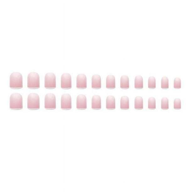 Fiudx Decoración de Uñas, Puntas de Uñas de Varios Tamaños, Lámina de Fresa de Fácil Aplicación, Decoración Floral de Adhesión Segura, Uso En Salón de Belleza, Accesorio de Moda Femenina, 24 Piezas I