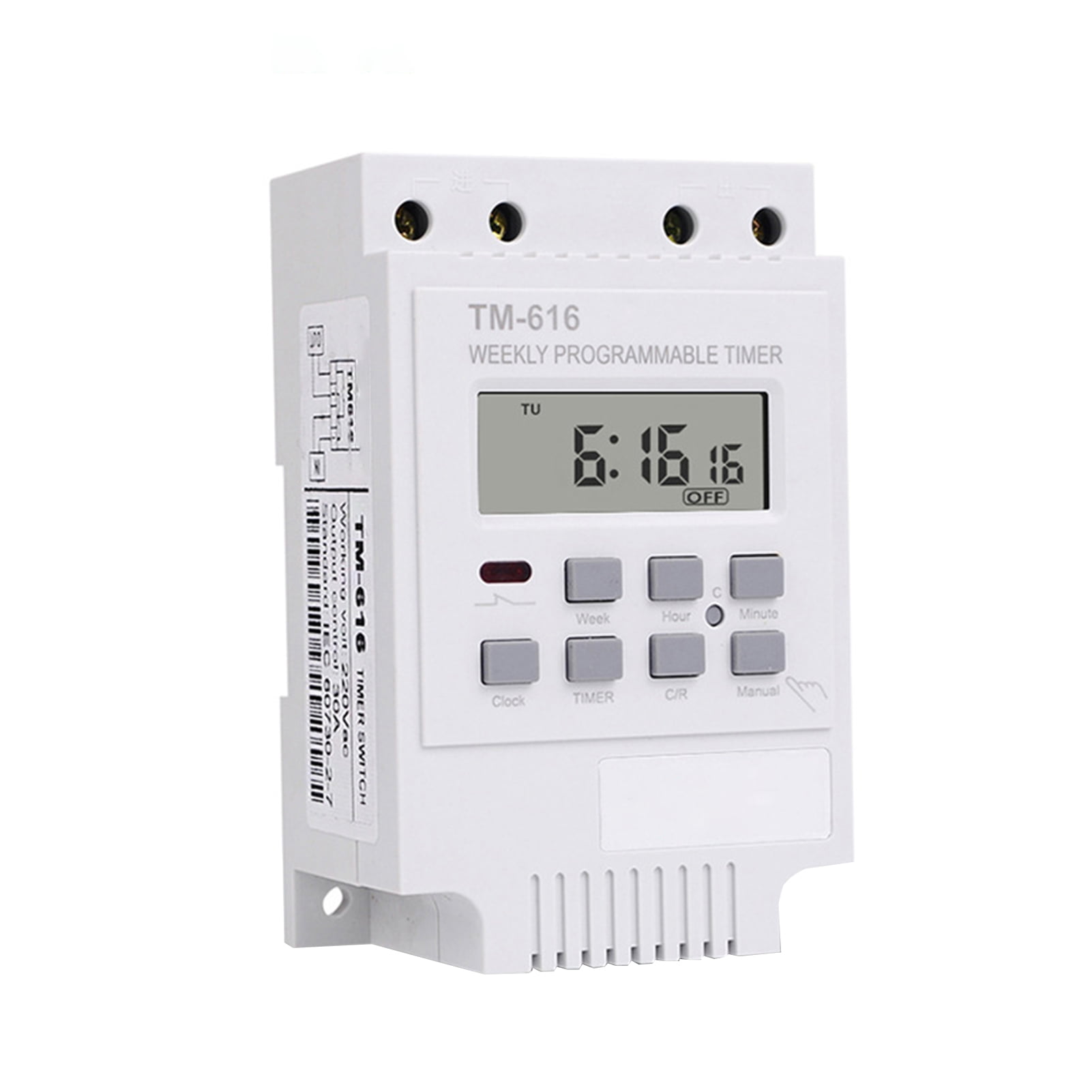 Unravel besøg ressource SouthEle TM616 Time Switch 220-240V Anti-interference Replaceable Battery  Sophisticated Timer Controlling Switch for Street Lamp - Walmart.com