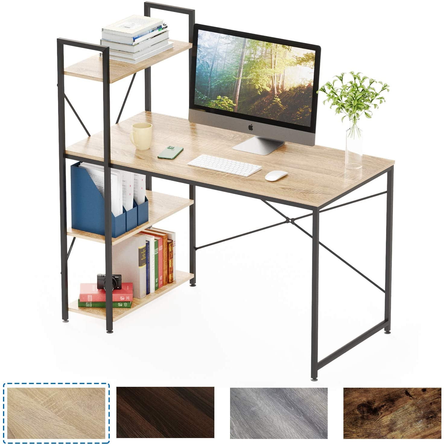 Buy Bestier Computer Desk with Shelves,Writing Desk with Storage