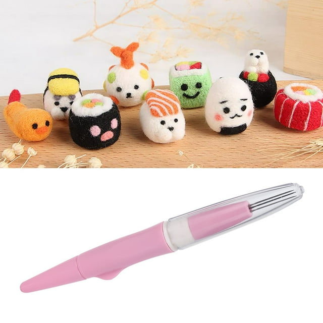 Felting Needle, Portable Felting Needle Pen Felting Kit Felting Pen, Felting Needle Pen, Multi-Needle Sewing Tool For Diy Craft Work Make Wool Felt Toys Blue,Pink
