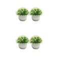 thumbnail image 3 of Guardoinrt 2piece Potted Simulation Plants Adding Beauty And Style To Any Setting Durable Pot Bonsai Ornament Clear white 2Set, 3 of 6