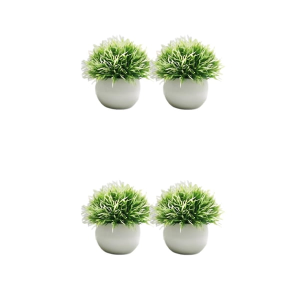 Adorno de plantas falsas Monstrate 2 piezas decoración de alto impacto hierbas falsas Blanco claro