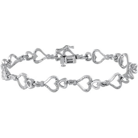 Knots of Love Sterling Silver 1/10 Carat T.W. Diamond Bracelet, 7.5