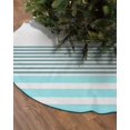 thumbnail image 2 of Green Aqua Modern Stripes Christmas Tree Skirt 36 Inches Large Christmas Skirt Tree, Country Chic White Stiped Geometric Lines Tree Skirt Christmas Decorations for Fireplace Party Indoor Outdoor, 2 of 7