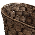 thumbnail image 5 of happimess Miles Rustic Farmhouse Handwoven Water Hyacinth 4.5-Gallon Tapered Oval Wicker Waste Basket, Brown (Set of 2), 5 of 6