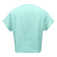 thumbnail image 3 of DuoJiaJ Women Summer Casual Split V Neckline Chiffon Blouses Loose Tunic Short Sleeve Tops Women’s V-Neck Tops Green, 3 of 4