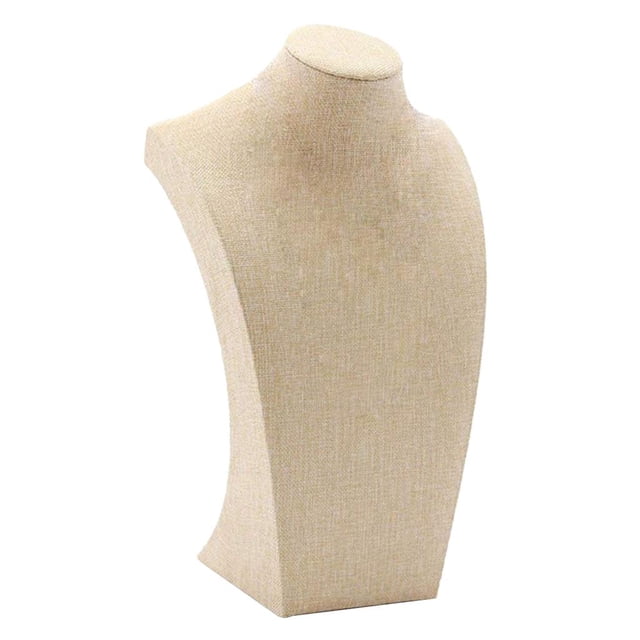 Estante del sostenedor del soporte del maniquí del busto de la exhibición de la joyería del colgante simple del collar, estable - 5 tamaños - Beige, × 200 mm Sunnimix Maniquí de la exhibición del collar