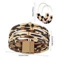 thumbnail image 7 of SANAG Women Girls Bracelets Earrings Leopard Print Set Pendant Attractive Wristband Vintage Style Fashion Jewelry, 7 of 7
