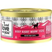 Angle View: I And Love And You Beef Right Meow Recipe Beef Pate -- 3 Oz Each / Pack Of 24