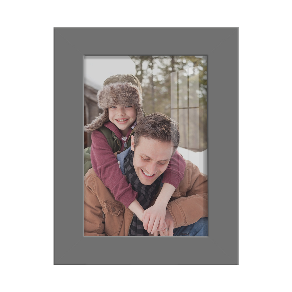 Modern Real Wood 3.5x5 inch Picture Frame in Gray