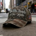 thumbnail image 2 of UngA 250th Anniversary USA Hat Celebration Casual Hat Cool Washed Distressed Adjustable 1776-2026 Patriotic Baseball Cap for Men Women,One Size, 2 of 4