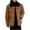 Brown, variant on ZVNAΖH Quilted Jacket for Women Lightweight Puffer Jacket Lapel Long Sleeve Jacket Winter Warm Coats with Pockets