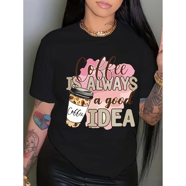 IS ALWAYS IDEA Cotton loose T-shirt, breathable and comfortable, suitable for girls Tee For Adult, Men, Women, Teen, Teenager, Adolescent, Youth