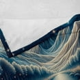 thumbnail image 4 of Ambesonne Abstract Mountains Fleece Throw Blanket Dreamy Night 60"x80" Night Blue and Coconut, 4 of 5