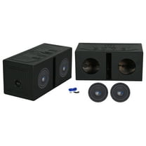 2) Rockville K5 W8K5S2 8" 800 Watt 2 Ohm Car Subwoofers Vented Sub Box Enclosure
