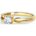 thumbnail image 2 of 2.00 Ct Solitaire Round Natural Moissanite Engagement Rings for her Solid 18K Yellow Gold, 2 of 9