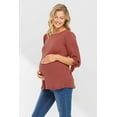 thumbnail image 2 of Boatneck 3/4 Tie Sleeve Maternity Knit Top, 2 of 3