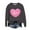 #156 Dark Gray, variant on Felirenzacia 5XL Women’s Valentine Hoodie, Sweet Heart Print Long Sleeve Casual Holiday Top, Pink,S