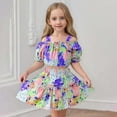 thumbnail image 2 of VNKIDY Girls Summer 2 Piece Outfits Sets Floral Print Strappy Tops With Ruffle Skirt Casual Playwear Toddler Kids Clothes Sets Elastic Waist Comfortable Daily Wear Comfort, 2 of 9
