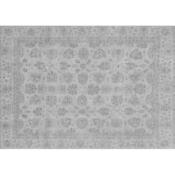 Ahgly Company Indoor Rectangle Abstract Gray Modern Area Rugs, 2' x 4'