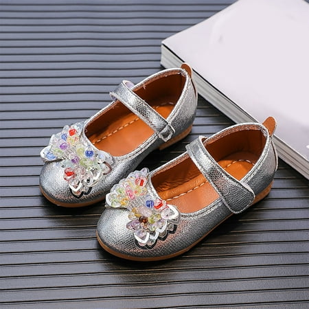 

TALKVE Fashion Autumn Girls Casual Shoes Flat Lightweight Colorful Bow Cute Shiny Dress Shoes