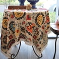 thumbnail image 7 of Windfall Retro Sunflower Pattern Decorative Macrame Lace Tablecloth Heavy Weight Cotton Linen Fabric Decorative Table Cloth Cover Lace Cotton Linen Fabric Tablecloth Table Cover Decor, 7 of 7