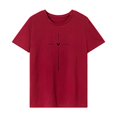 thumbnail image 1 of Camiseta para mujer con cuello redondo, camiseta básica de moda para oficina, camping, desplazamientos M, 1 of 7