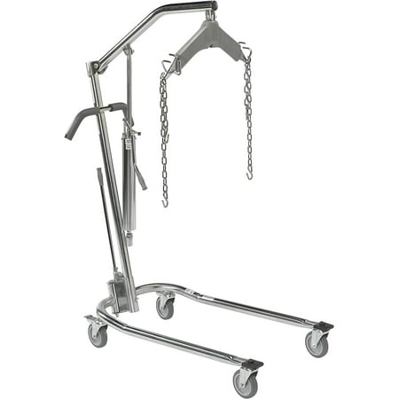 Drive Medical 13023 Hydraulic Patient Lift with Six Point Cradle with 6-Point Cradle, 450 lbs Weight Limit, Adjustable Width Base