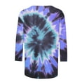 thumbnail image 5 of VgaVtl Purple T-Shirts Womens Graphic Long Sleeve Womens Tops Print Tie-Dye Casual Loose Tops, 5 of 5