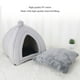 thumbnail image 3 of Methold Casa portátil para el hogar para mascotas, nido de descanso de invierno para interiores, tienda para dormir de felpa, Animal pequeño, Suministros para gatos Gris 33x33x36cm, 3 of 6