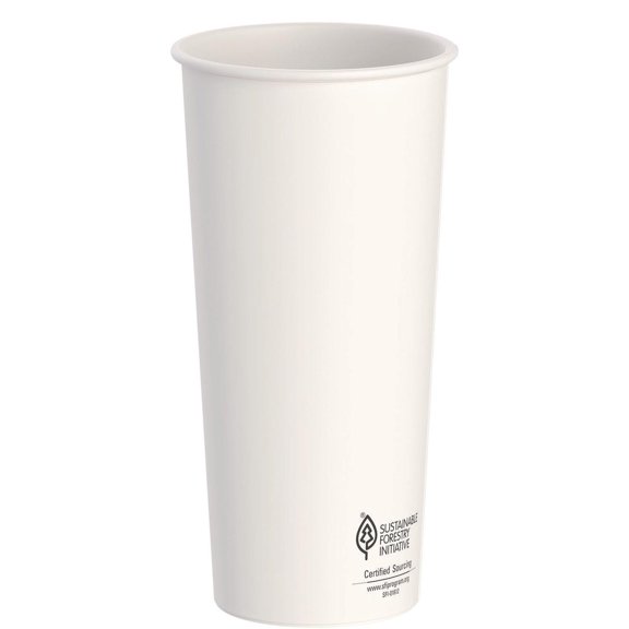 SOLO® Thermoguard Insulated Paper Hot Cups, 24 oz, White Sustainable Forest Design, 600/Carton