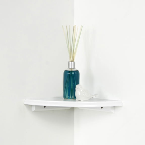 InPlace Shelving 10" W x 10" D x 1.88" H, One Corner Shelf Kit, White