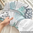 thumbnail image 4 of King Size Fitted Sheet Set - Ocean Coastal 3 Piece Bedding Sets 16" Deep Pocket Fitted Sheet with 2 Pillowcases, Watercolor Sea Turtle Coral Shell Wood Grain Brushed Microfiber Hotel Bed Sheets, 4 of 9